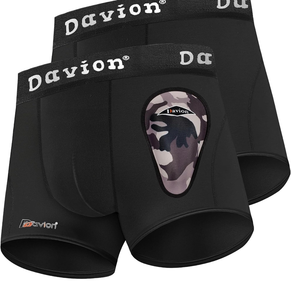 Davion 2 Pcs Boys Underwear with 1 Soft Protective Athletic Cup Youth Briefs